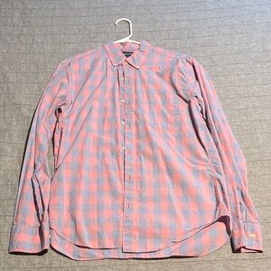 Bonobos Pink and Blue Plaid Men's Shirt